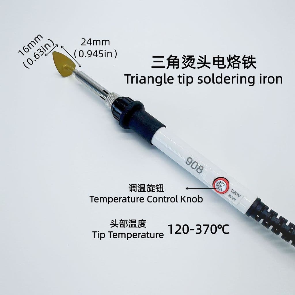 Ferro de Solda Elétrico 908 para Passar Roupas de Bonecas, Caligrafia e Pintura, Mini Ferro de Solda com Temperatura Aju