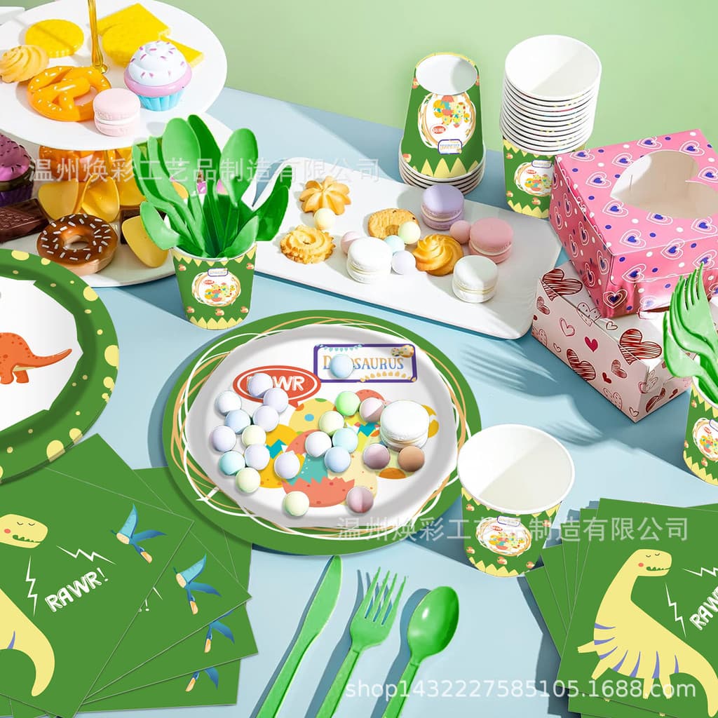 Suprimentos Para Festa De Aniversário De Dinossauro , Decorações De Chá De Bebê | Tema Aquarela-Festas De Dinossauros Na