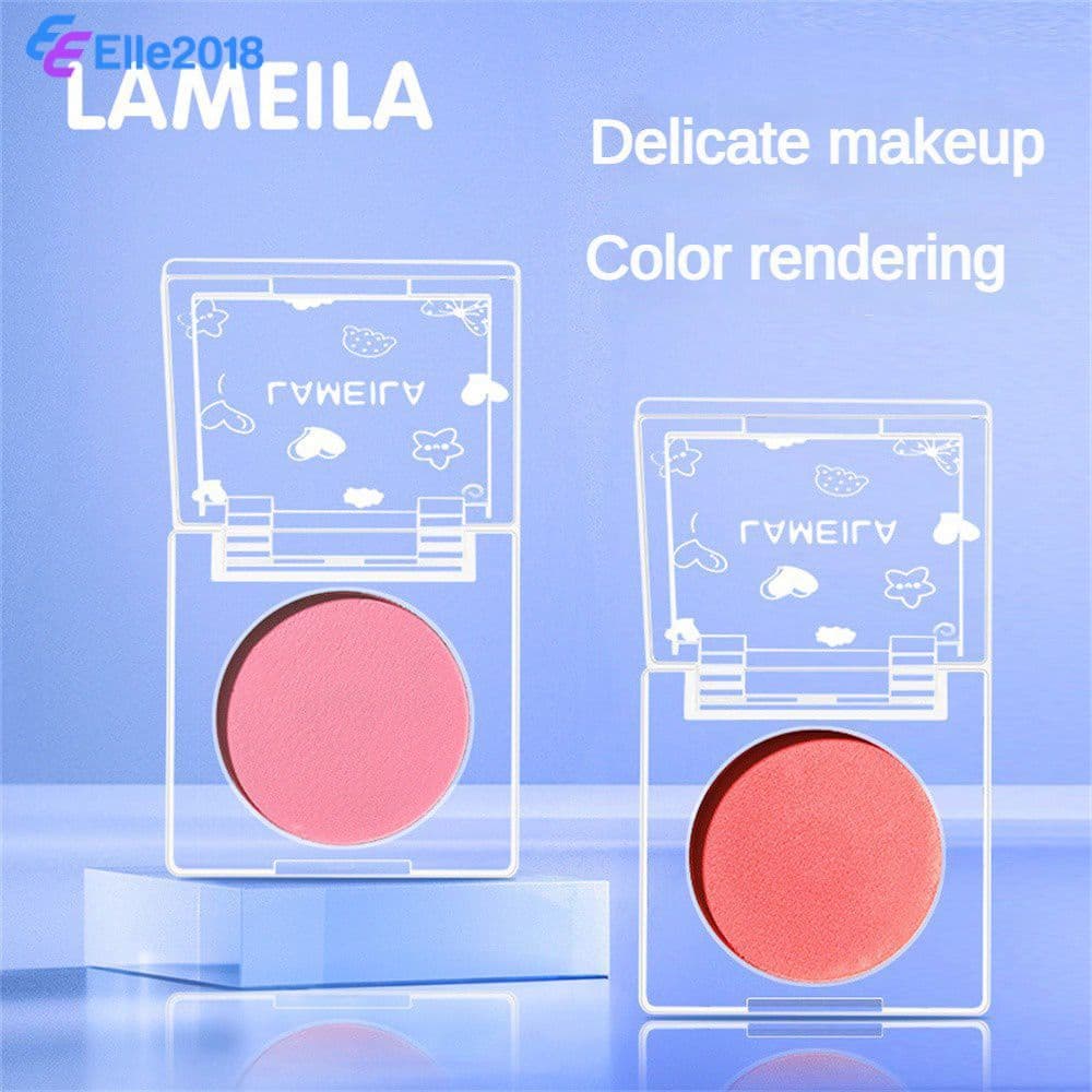 Blush Natural LAMEILA, Exquisite Rouge, Cor Uniforme, Pigmentado, Compacto e Portátil, Acabamento Matte, Saúde e