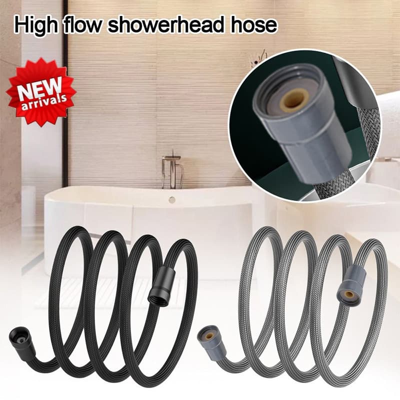< YP > 1 5m 2m De Alto Fluxo Anti Enrolamento Nylon Trançado Mangueira Tubo De Chuveiro À Prova De Explosão Interface Un