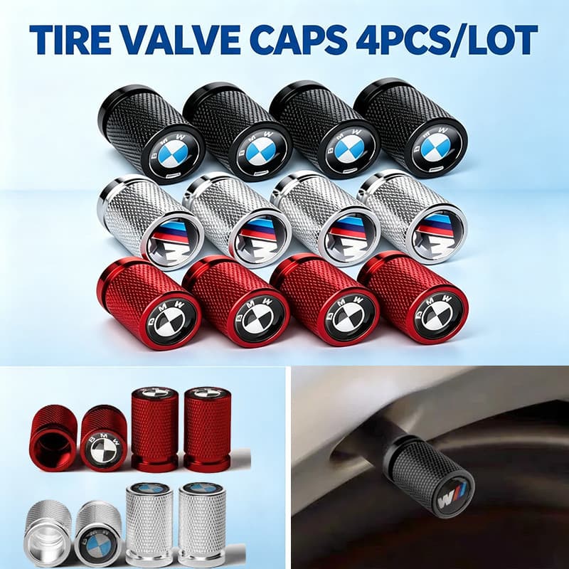 Tampas Da Válvula De Ar Do Pneu Roda Carro À Prova De Poeira Cobre Para BMW M Power X3 X4 M5 E90 E46 E60 E39 E53 E83 F10