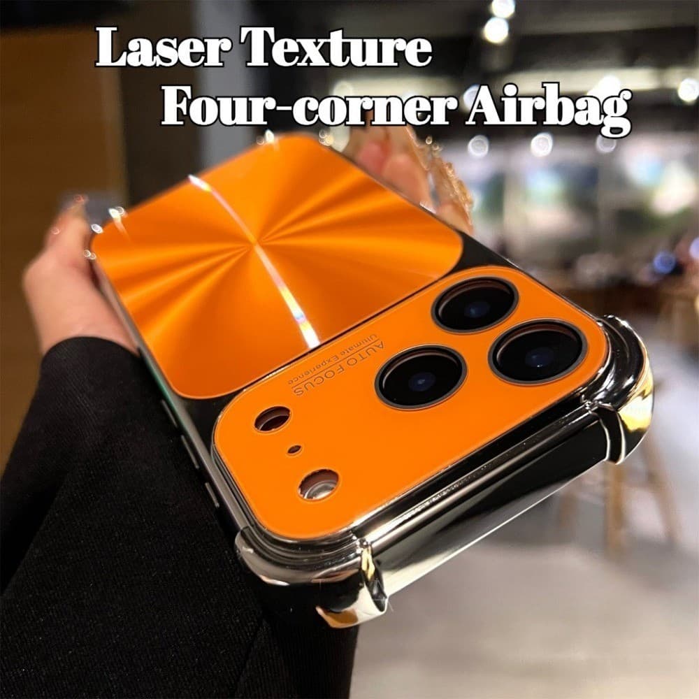 Luxo Laser CD Textura Capa De Telefone TPU À Prova De Choque Para iPhone 18 17 16 15 14 13 Pro Max Protetor De Lente De