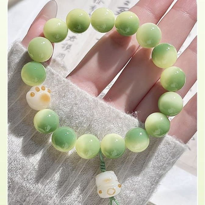 Antes das flores bêbado pequeno limão gato limão lidar com corda gato garra portátil pulseira de alto valor feminino mão