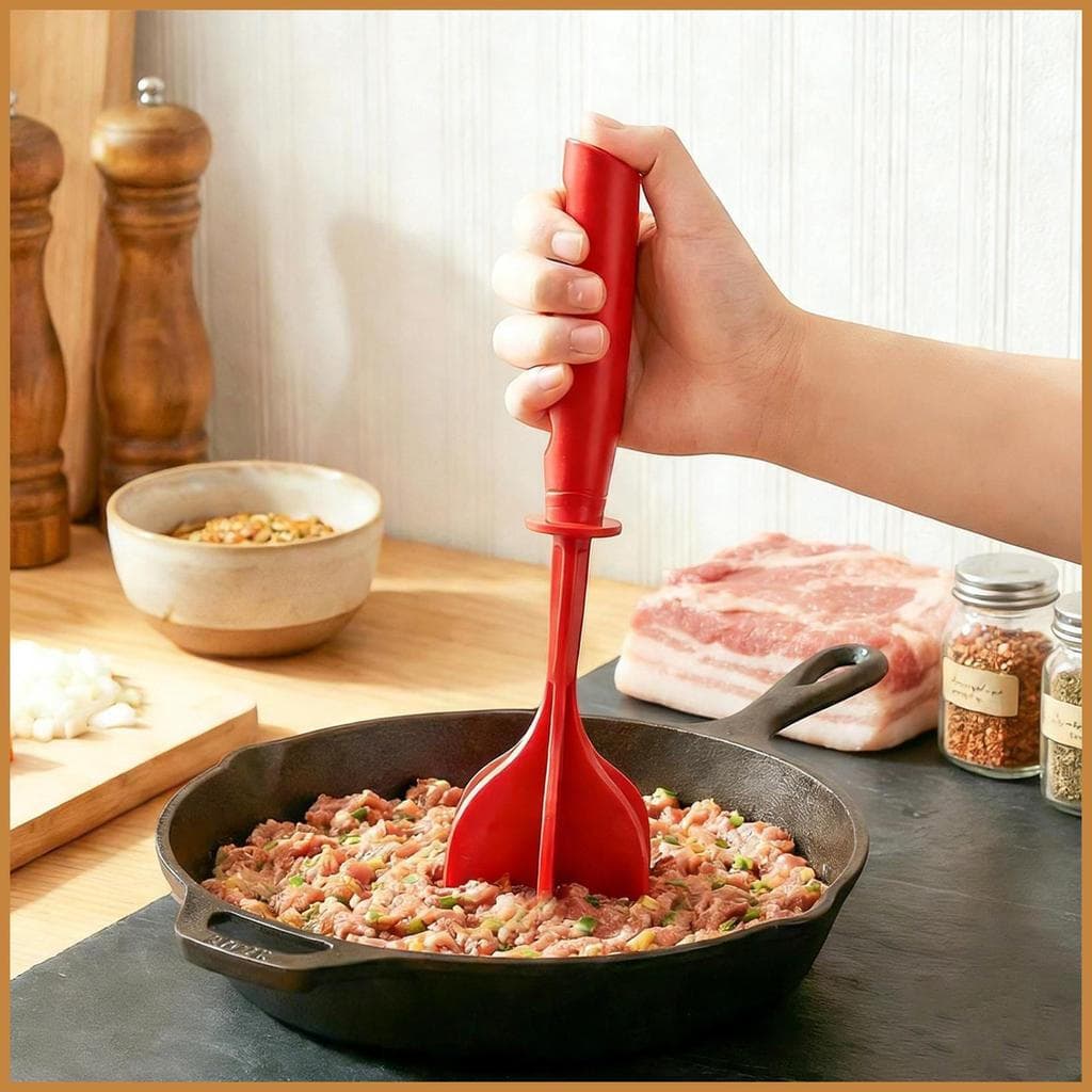 Moedor de carne resistente ao calor com 6 curvas, adequado para chefs, preparação de alimentos e apartamentos residencia
