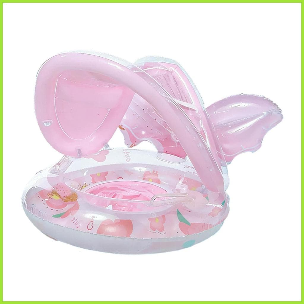 Crianças Piscina Flutua Brinquedos Flutuantes Infláveis Com Dossel De Bloqueio UV Destacável Engrossar Assento Anti-Pont