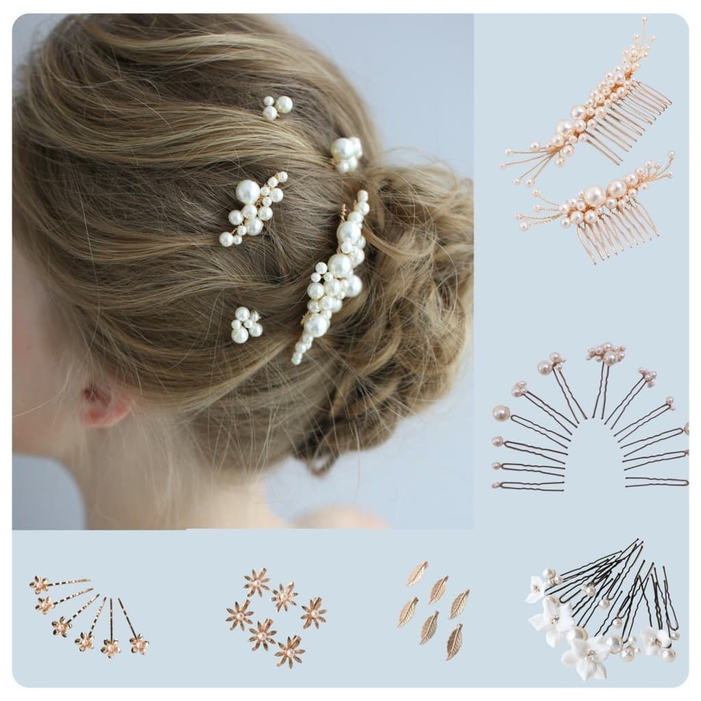 Europeu americano nupcial acessórios de cabelo imitação pérola hairpin artesanal acessórios de casamento pente de cabelo