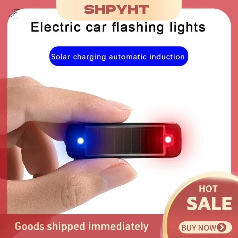 Mini Luz De Advertência Solar LED-Alarme Piscante Antirroubo Sem Fio Para Carros
