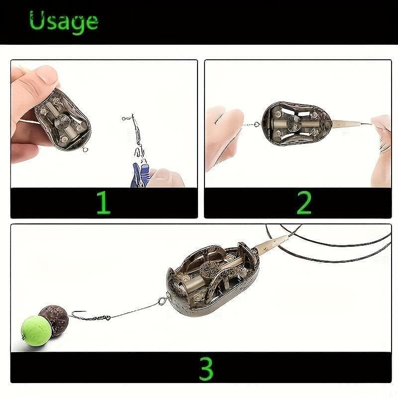 Adawnshubiuay 2/5 Unidades 20g/30g/40g/50g/60g Alimentador De Método De Pesca Em Linha Kit De Dispositivo De Carpa Equip