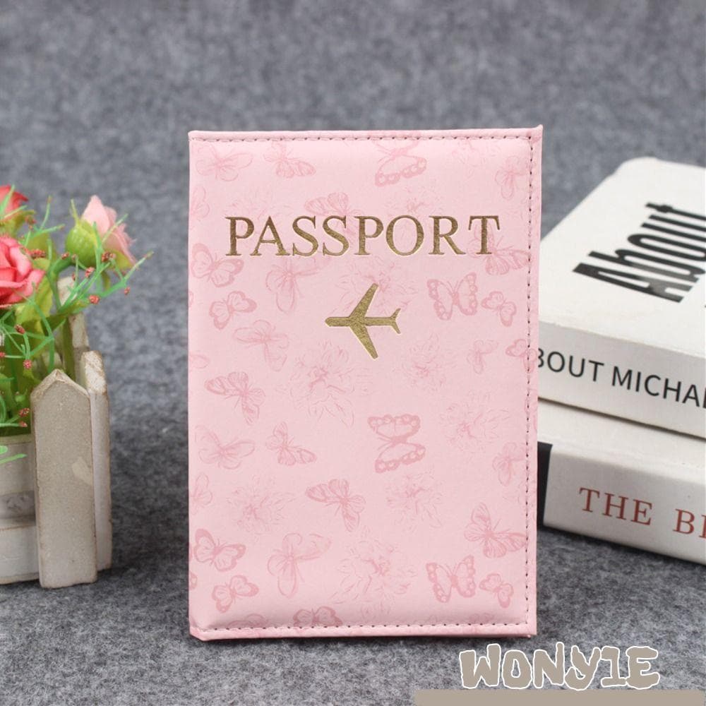 Porta-Passaporte WONY1E , Capa Multifuncional Para Com Estampa De Borboleta , Cartões Carteira À Prova D'água