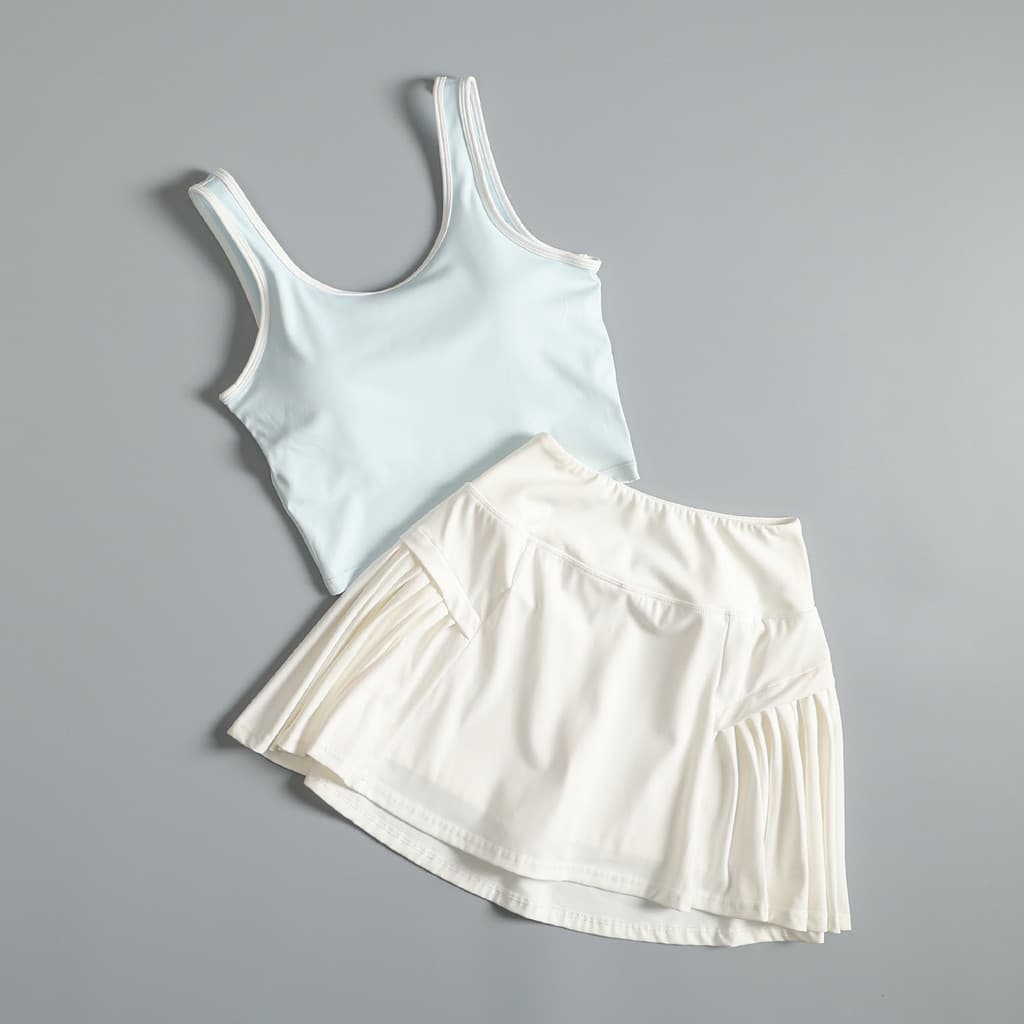 Terno de Fitness feminino verão de alta intensidade Pilates Yoga bonito sutiã traseiro Anti-reflexo correndo esportes tê
