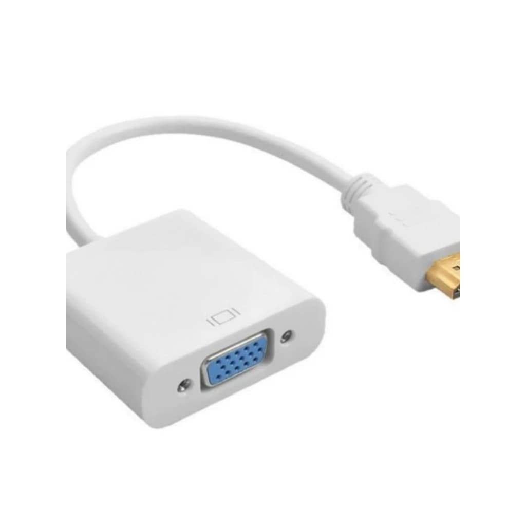 Conversor Hdmi para vga cobre puro com fonte de alimentação cabo adaptador de áudio computador TV projetor Notebook