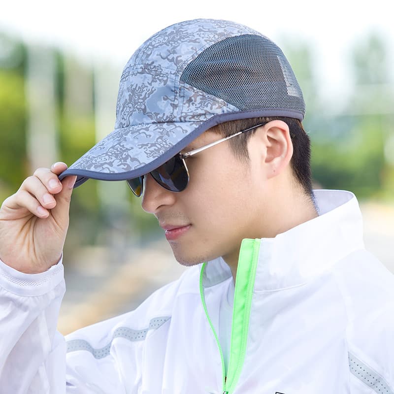 Chapéu masculino verão estilo fino guarda-sol protetor solar de secagem rápida boné de viagem ao ar livre masculino sol