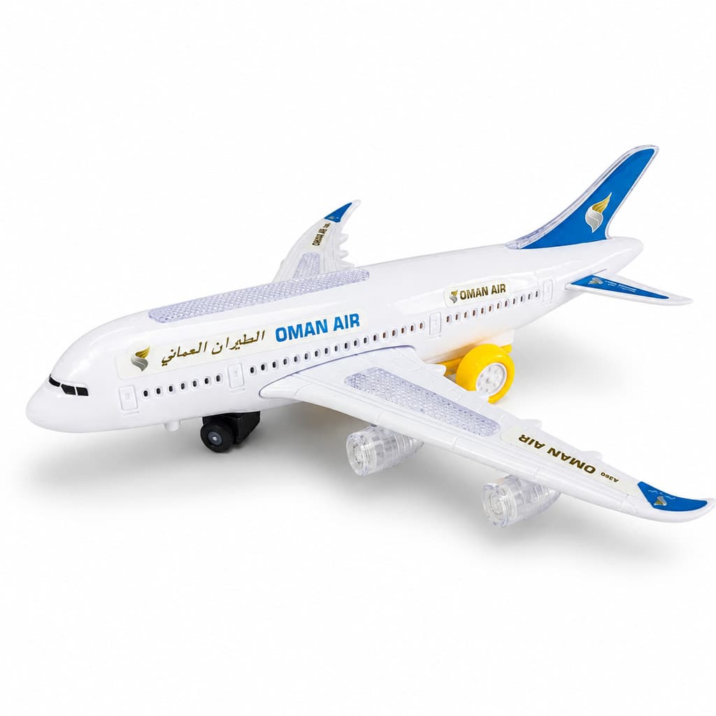 Avião Airbus A380 Brinquedos Infantil | Com Luz, Som e Movimento Bate e Volta Interativo