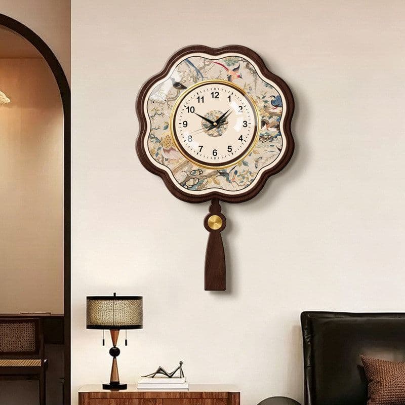 Relógio de parede estilo Medieval Swingable relógio de parede 2026 novo estilo TV fundo relógio de parede criativo silen