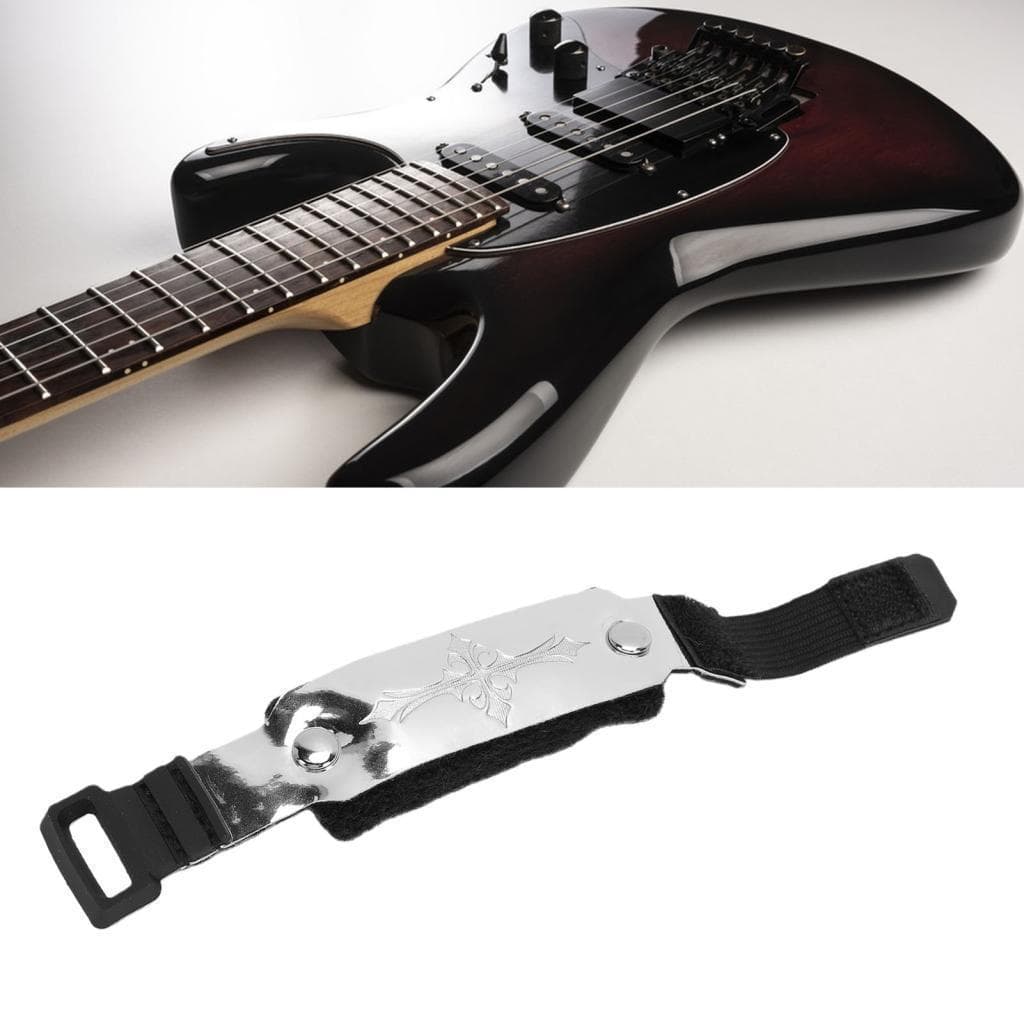 Corda de guitarra prateada Mute Soft Poliéster Muting Strap para 6 guitarras elétricas acústicas e baixos com padrão de