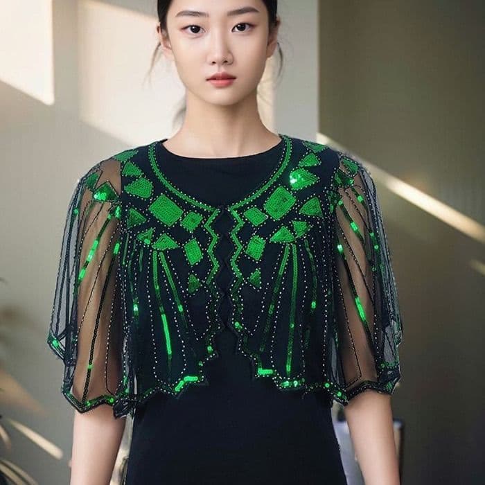 Europeu E Americano Xale Lantejoulas Nova Blusa De Malha Topo Feminino Cheongsam Exterior Estilo Ocidental Jaqueta De Mo
