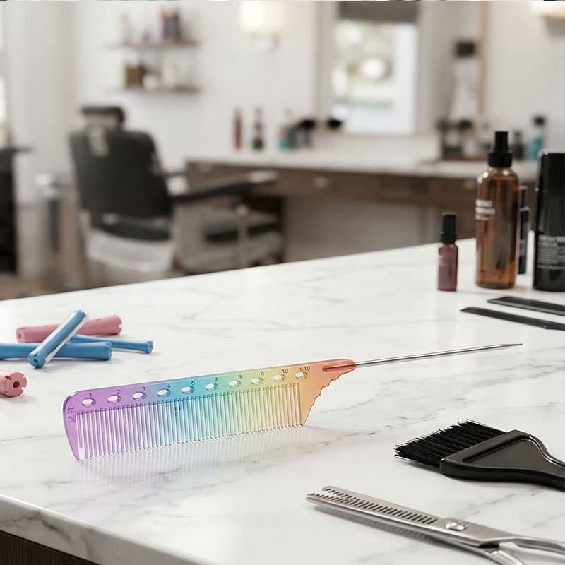 Fantasma selvagem arco-íris apontado cauda pente placa pente de cabelo maquiagem pente de cabeleireiro Perm tingimento d