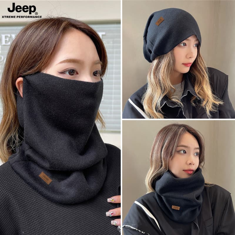 JEEP Bib Mulheres Inverno Máscara À Prova de Vento Protetor de Pescoço Capa de Pescoço Mulheres All-Match Cachecol Inver