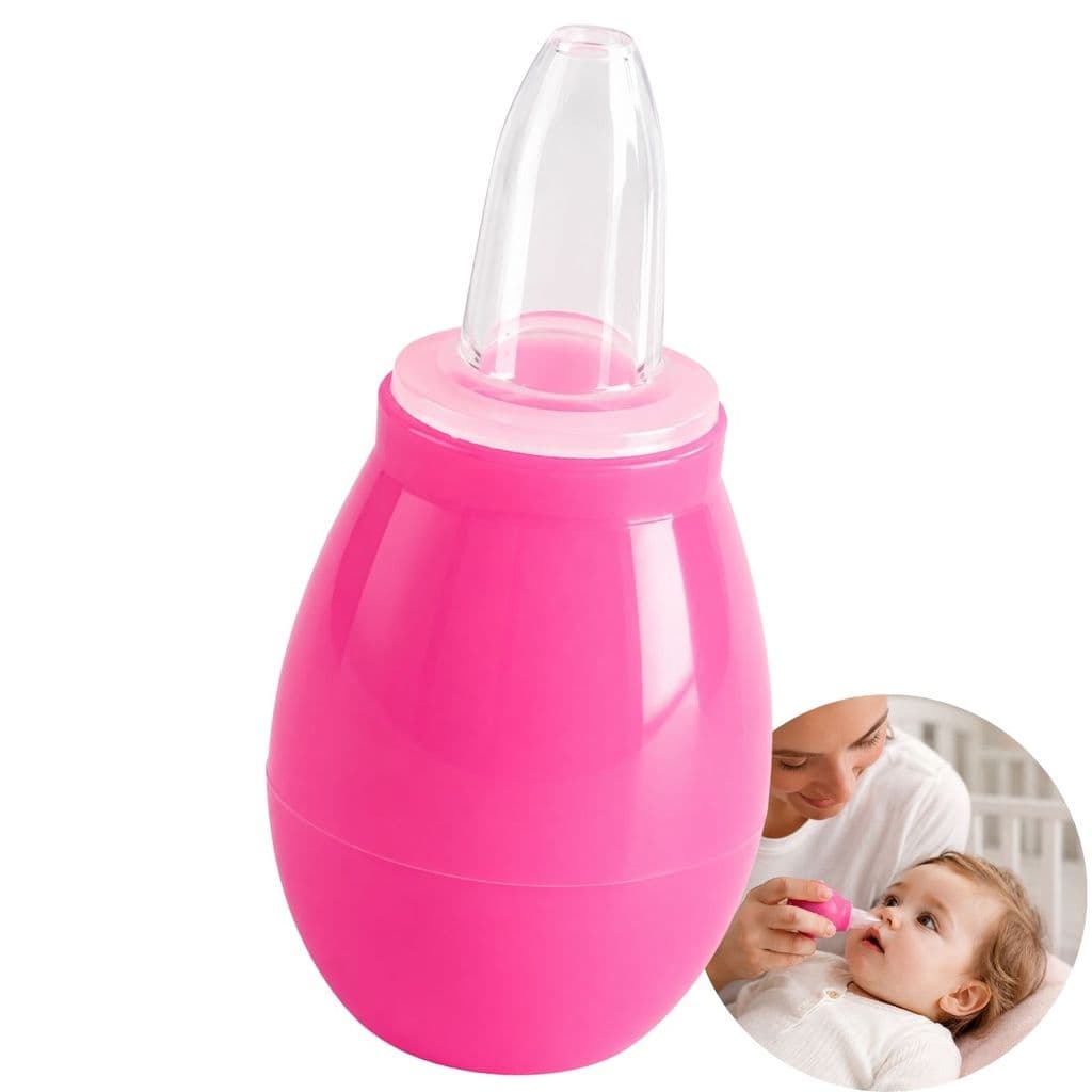 Aspirador Nasal Manual Para Bebê Com Bico Anatômico Limpador de Nariz Sugador Catarro Higienizador Nasal