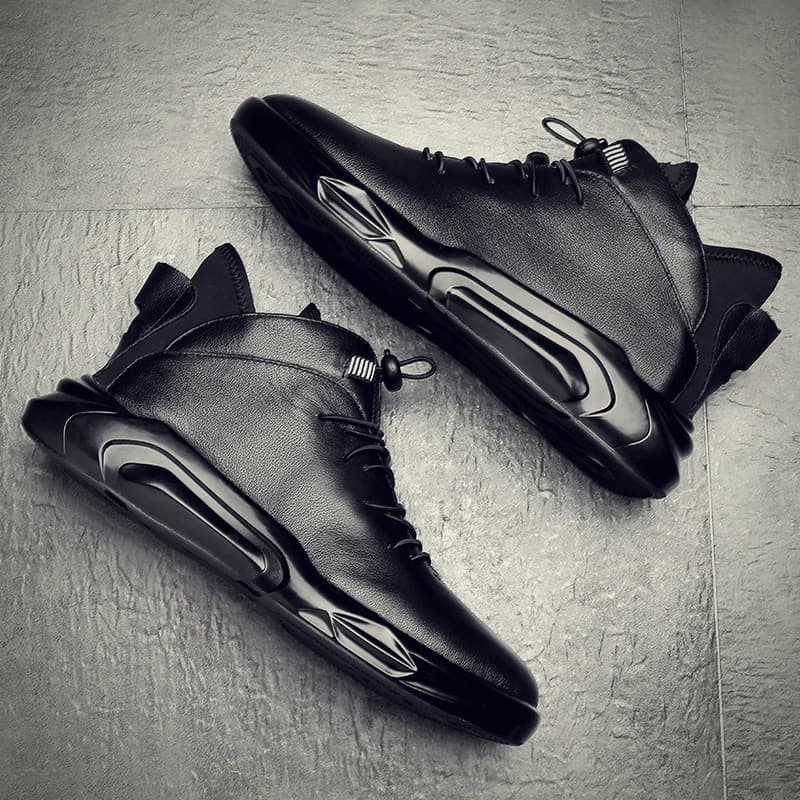 Botas Martin de couro genuíno genuíno botas Chelsea masculinas primavera outono macacão botas masculinas de cano alto sa