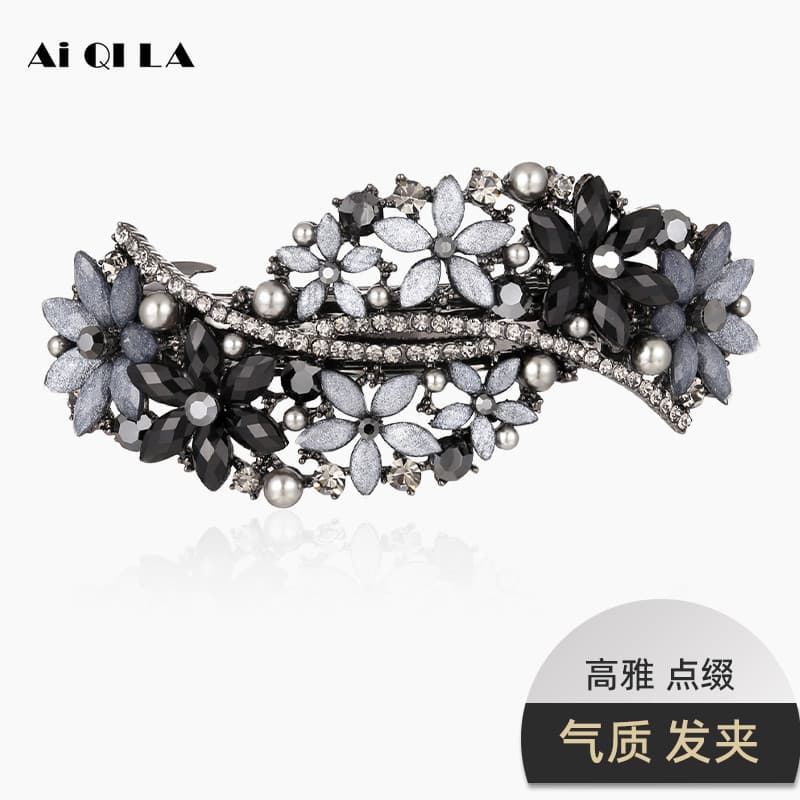 AiQILA AiQILA Grampo de cabelo digno feminino strass grampo de cabelo primavera clipe mãe clipe superior grampo de cabel