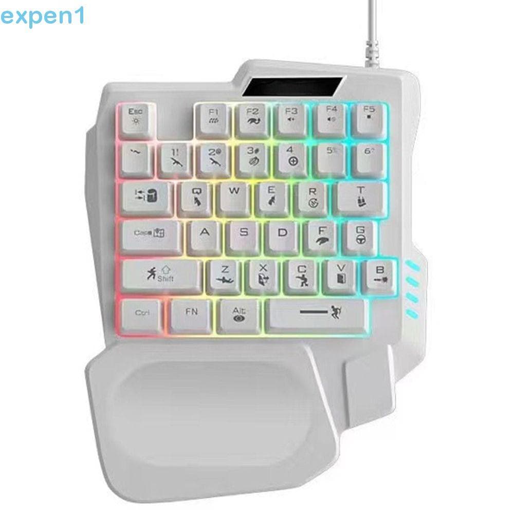 Teclado EXPEN Com Uma Mão , Mini USB De Única , Mecânico Para Jogos Luz De Fundo De 3 Cores Fio