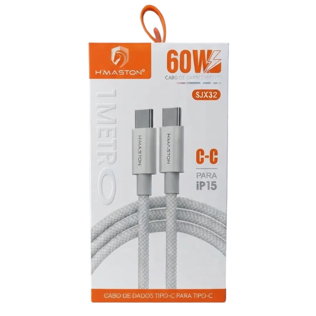 Cabo Tipo C para Tipo C 60W Carregamento Rápido Turbo 1M