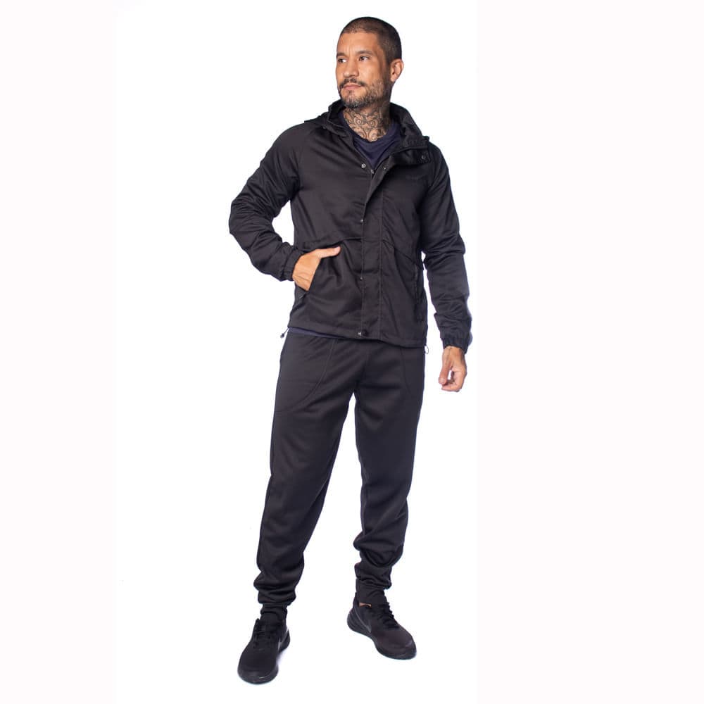 Jaqueta Masculina Dixie Corta Vento Fechamento Duplo Preto