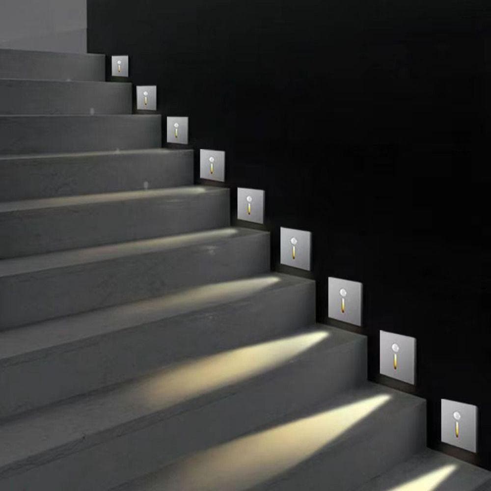 Lanterna LED Para Escada , Lâmpada De Parede Embutida Inteligente , Sensor De Movimento Criativo Moderno , Degraus De Co