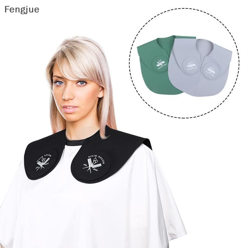 Fengjue Silicone Colar De Corte De Cabelo Tingimento Xales Cabeleireiro Capa Ne Envoltório Guarda Almofada De Ombro Cach