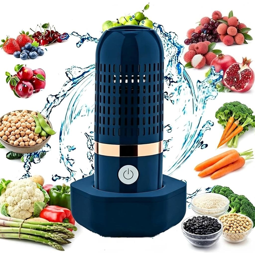 Ferramenta de Limpeza de Frutas e Vegetais com Tecnologia Oh-Ion |   Lavadora de Alimentos Sem Fio Recarregável IPX7 à P