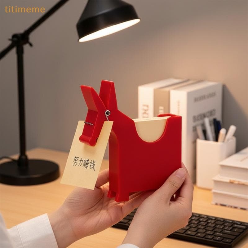 tr Suporte De Memorando De Mesa Em Formato De Cavalo Fofo Com Clipe De Notas Stiy Note Storage Decoração Estética Para T
