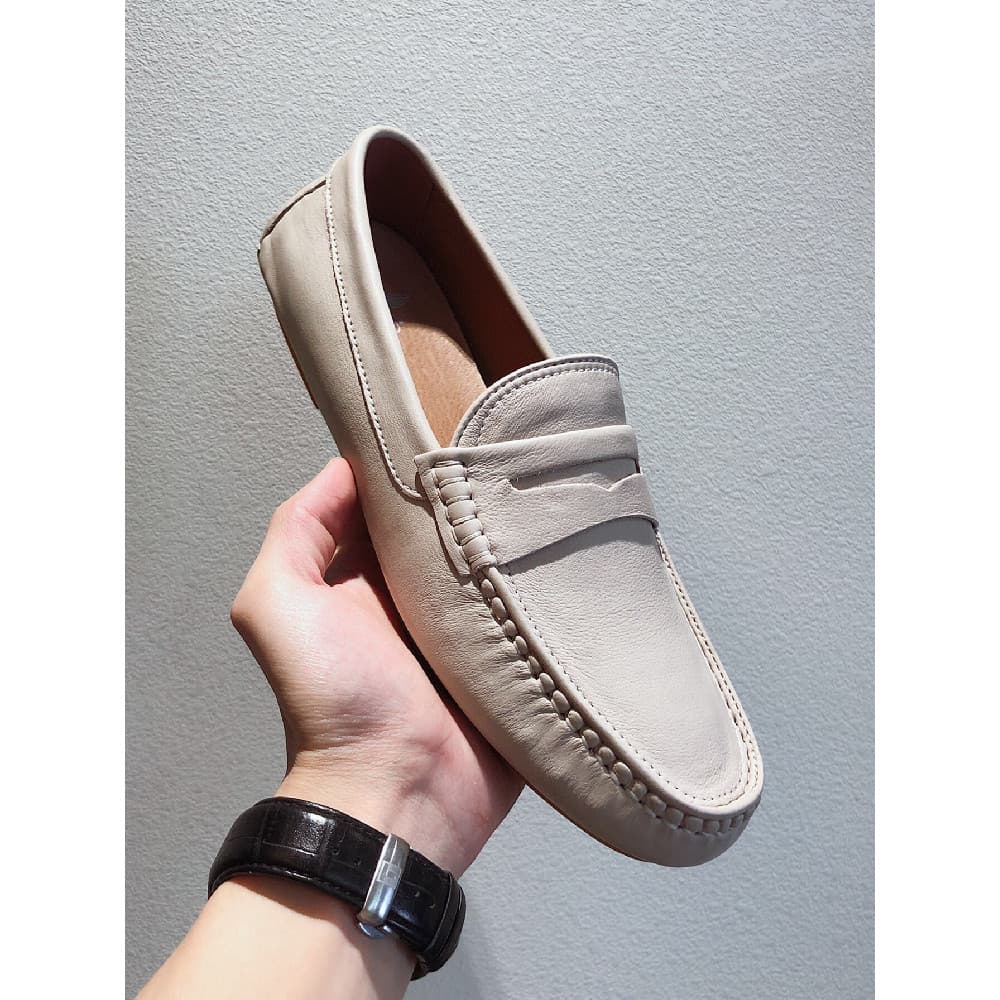 Sapatos de ervilhas preguiçosas de um Pedal masculinos casuais de sola macia novos mocassins de couro masculino verão re
