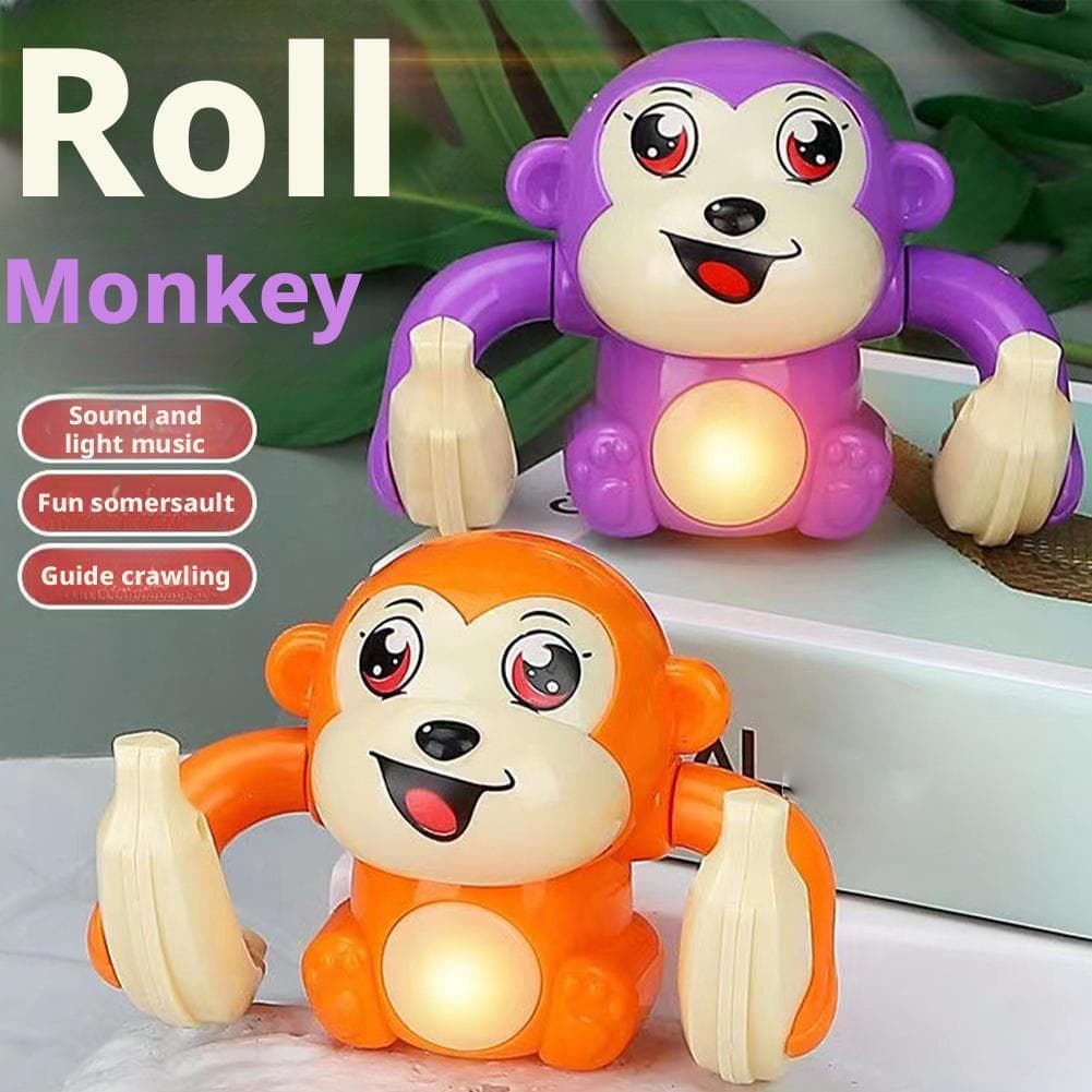 Boneco de Macaco Musical com Luz e Som, Macaco que Cai e Anda, Brinquedo Educativo para Crianças