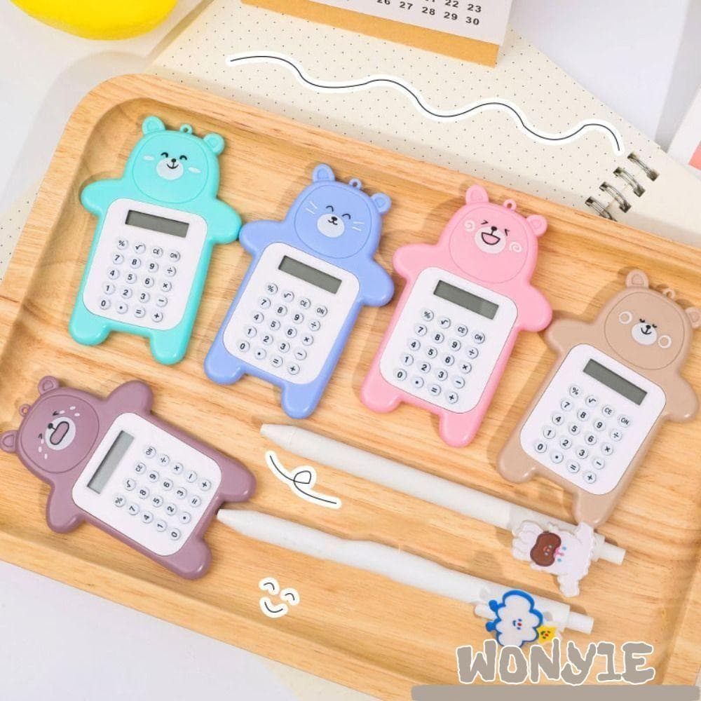 Calculadoras Científicas WONY1E , Mini Calculadora Com Display De 8 Dígitos Em Formato De Urso Para Estudantes