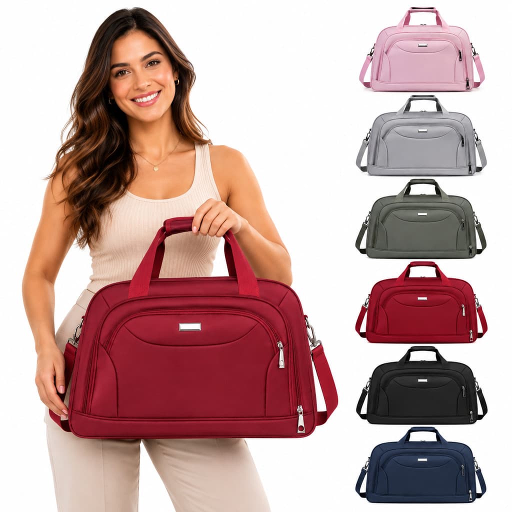 Mala Bolsa de Viagem Grande Oxford 50cm com Alça de Ombro Academia, mala de bordo, alça de ombro