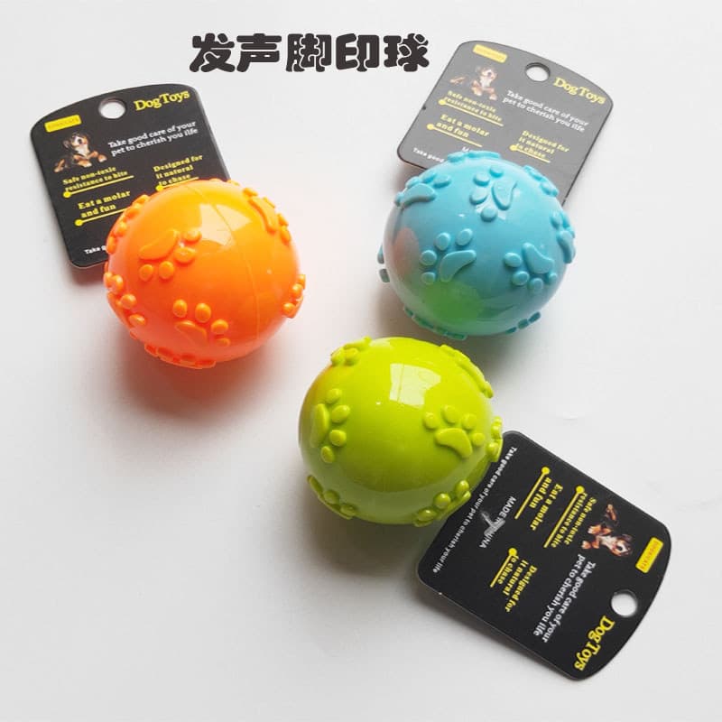 Brinquedo do cão voz luminosa brinquedo bola cão Molar dentes limpeza mordida-resistente bola Golden Retriever brinquedo