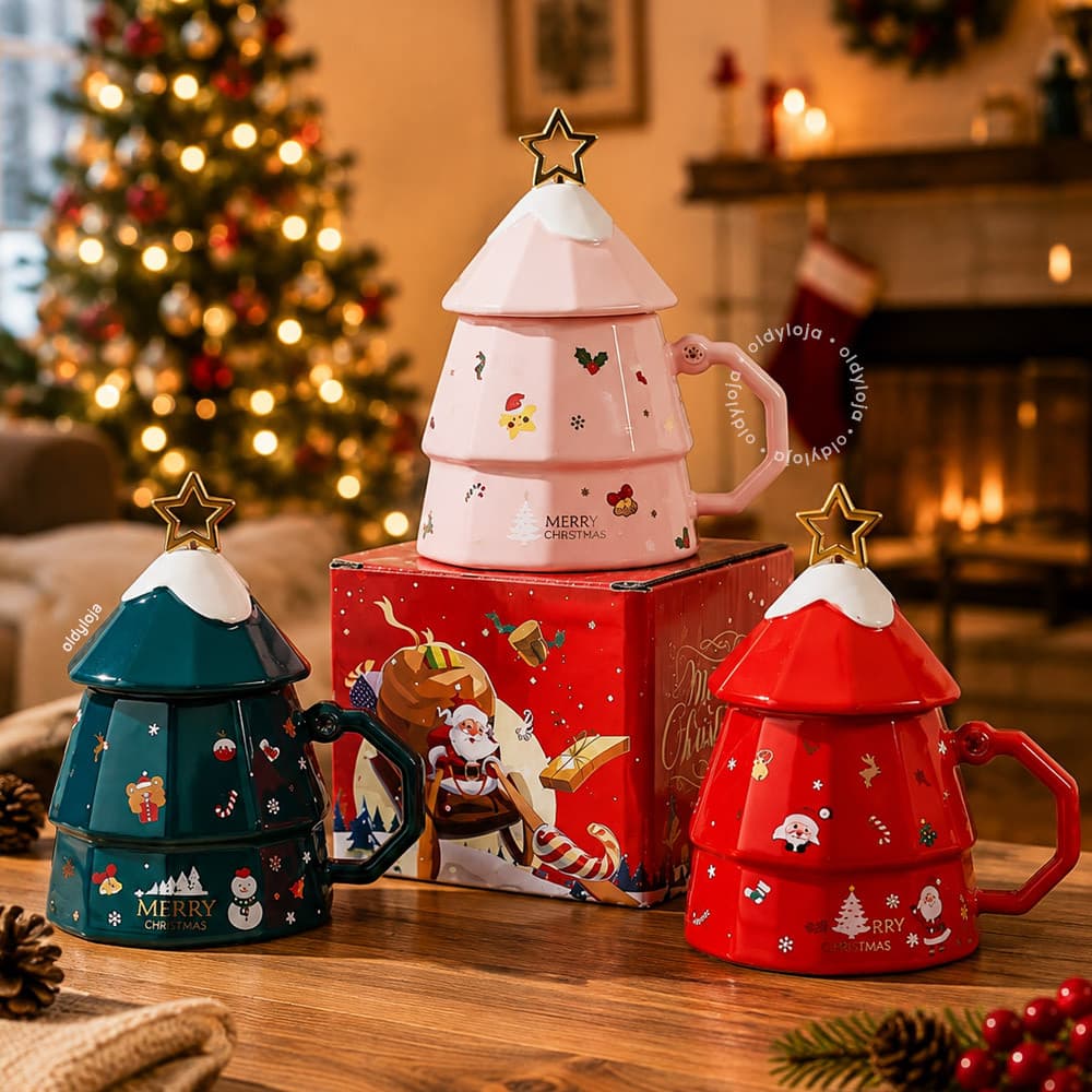 Caneca Árvore de Natal Natalina 300ml