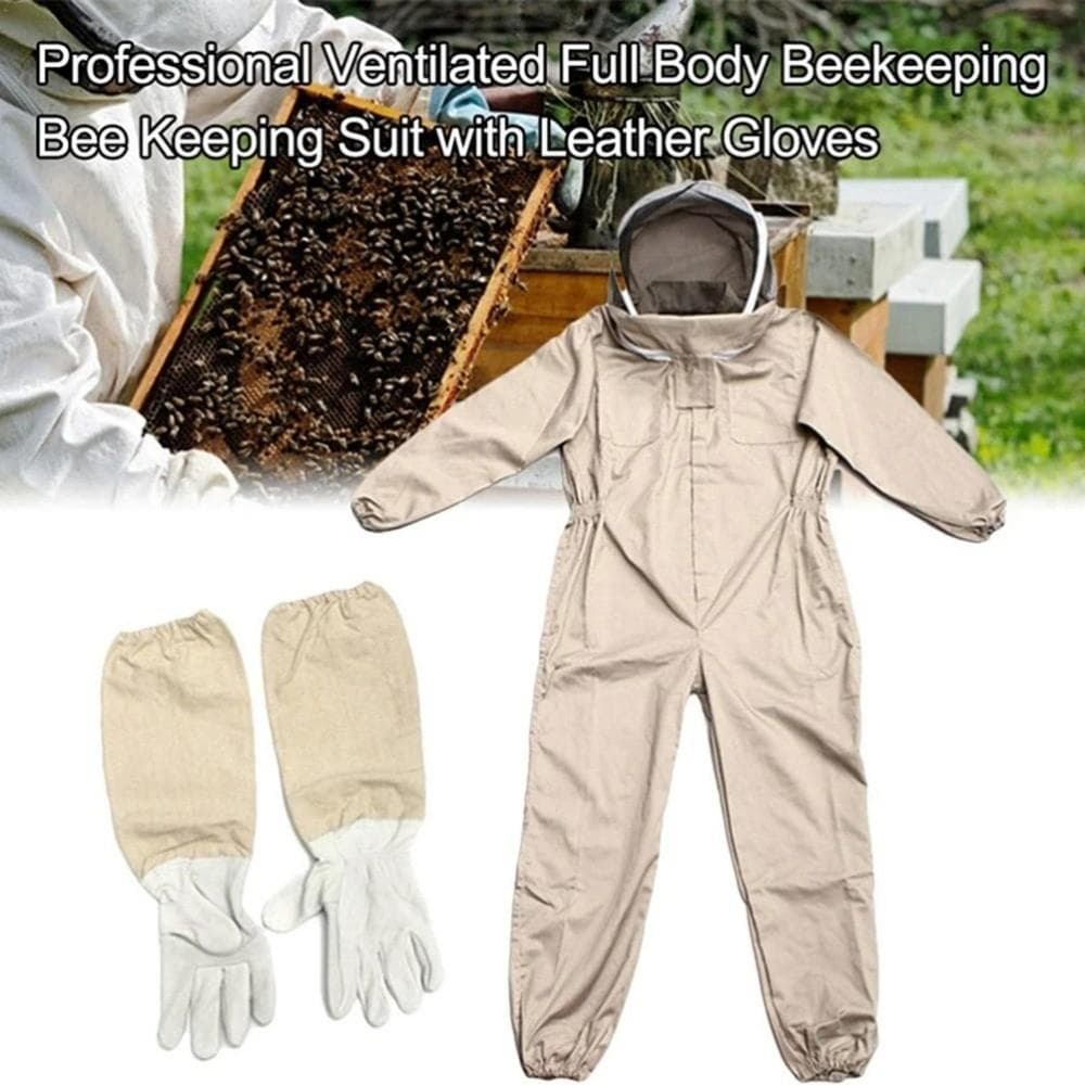 Ternos De Proteção Para Apicultura , Macacão , Traje De Abelha Durável Com Luvas , Design Ventilado