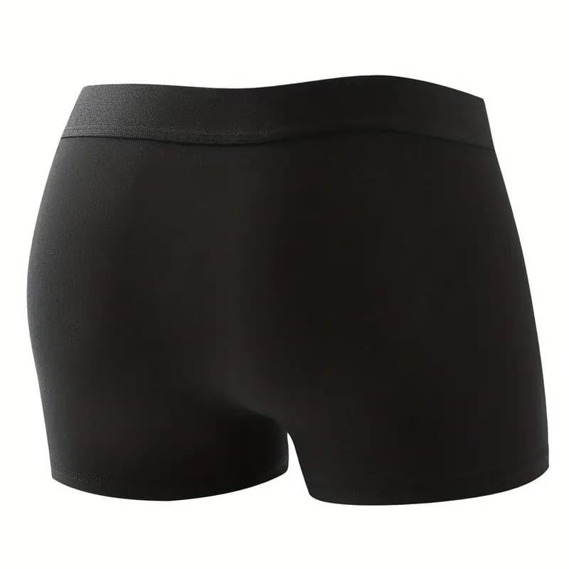 Cuecas boxer masculinas respiráveis de cor sólida, alta elasticidade, adequadas para a pele, cuecas boxer de negócios, g