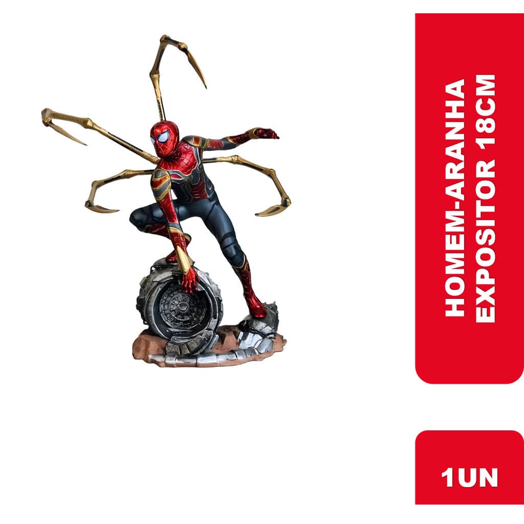 Boneco Homem Aranha Expositor 18cm,Decoração Anime, Modelo de Coleção,
