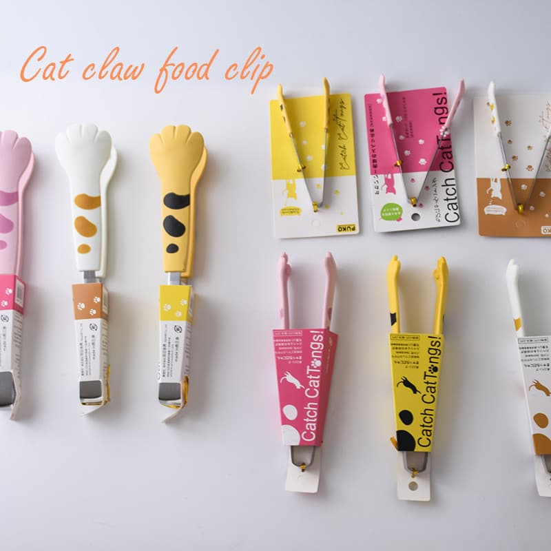 Clipe pequeno de Silicone para alimentos, resistente ao calor, suplemento alimentar para bebês, garra de gato, clipe de