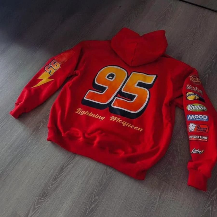 MOLETOM RELAMPAGO MCQUEEN CARROS DESENHO ADULTO 50% ALGODÃO 50% POLIESTER