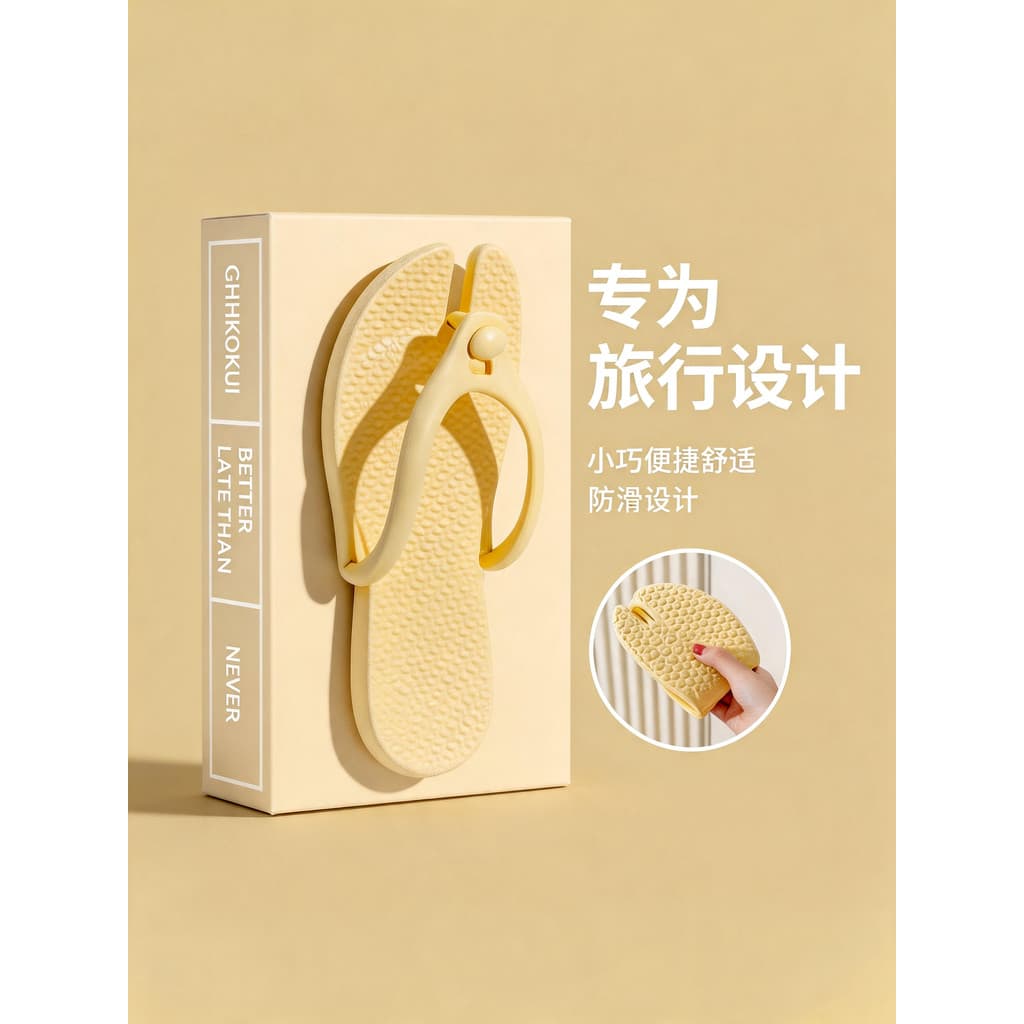 Chinelos de viagem japoneses chinelos dobráveis femininos 2026 novos chinelos portáteis desodorante antiderrapante