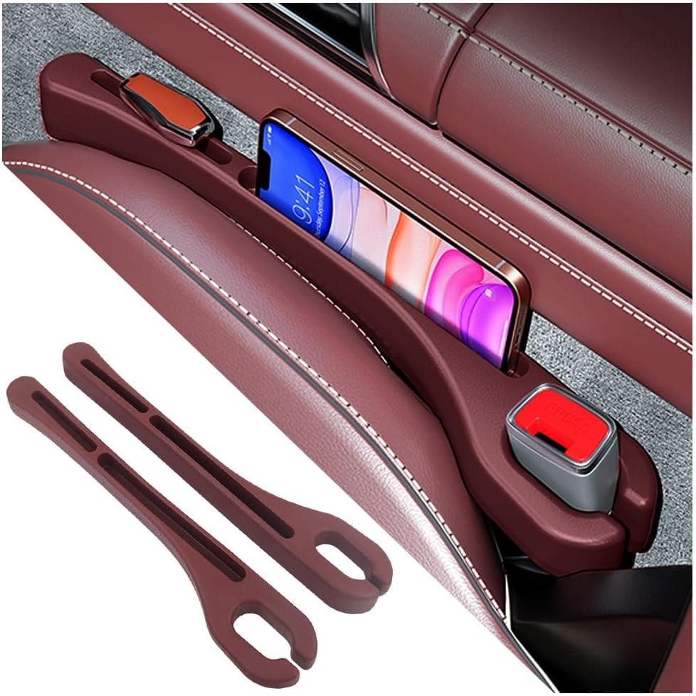 Organizador De Preenchimento De Lacuna De Assento De Carro De 2 Peças Com Suporte De Telefone , [Versão De Atualização]