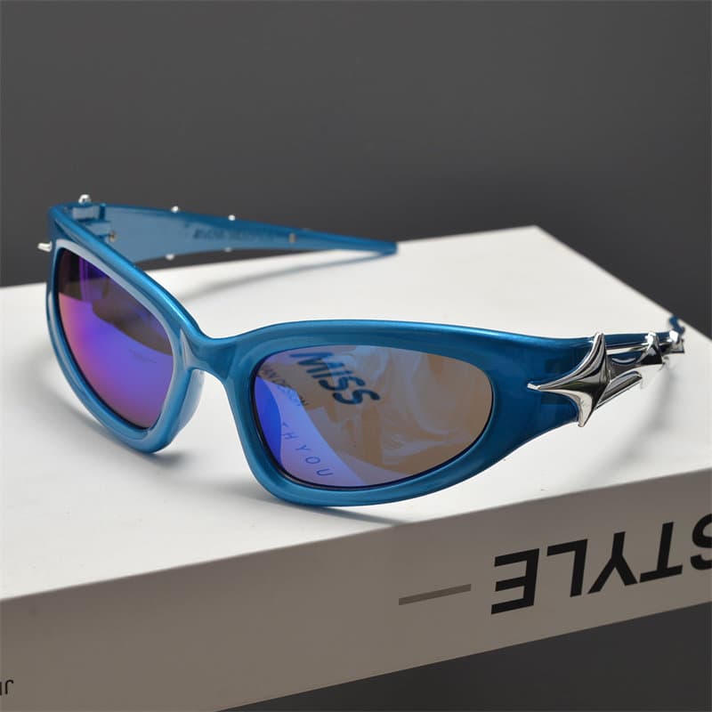 oculos de sol óculos de sol quadrado feminino óculos de sol feminino com proteção uv óculos feminino de sol Cyberpunk fu