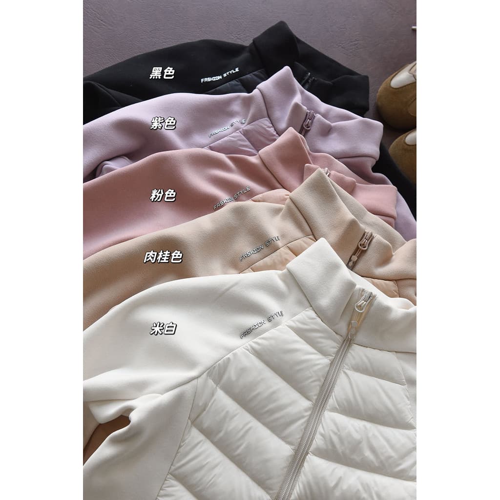 【241009001] Jaqueta feminina de cintura pequena, três prova, quente, Casual, leve, jaqueta feminina