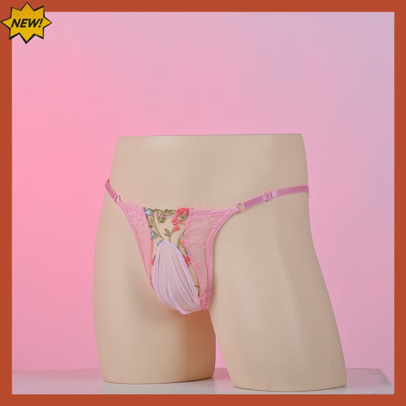 Cuecas de renda bordadas com cinto ajustável, tecido de Nylon, cintura baixa, respirável, multiversão, tamanho único, cu