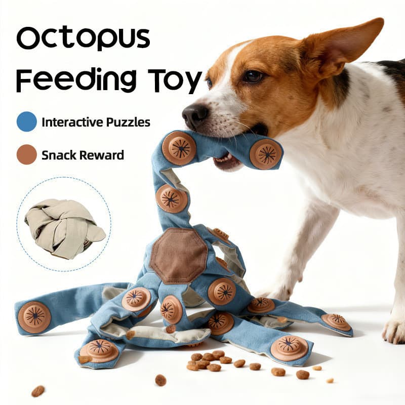 Polvo cão brinquedo tibetano vazamento de comida quebra-cabeça interativo cheirar treinamento