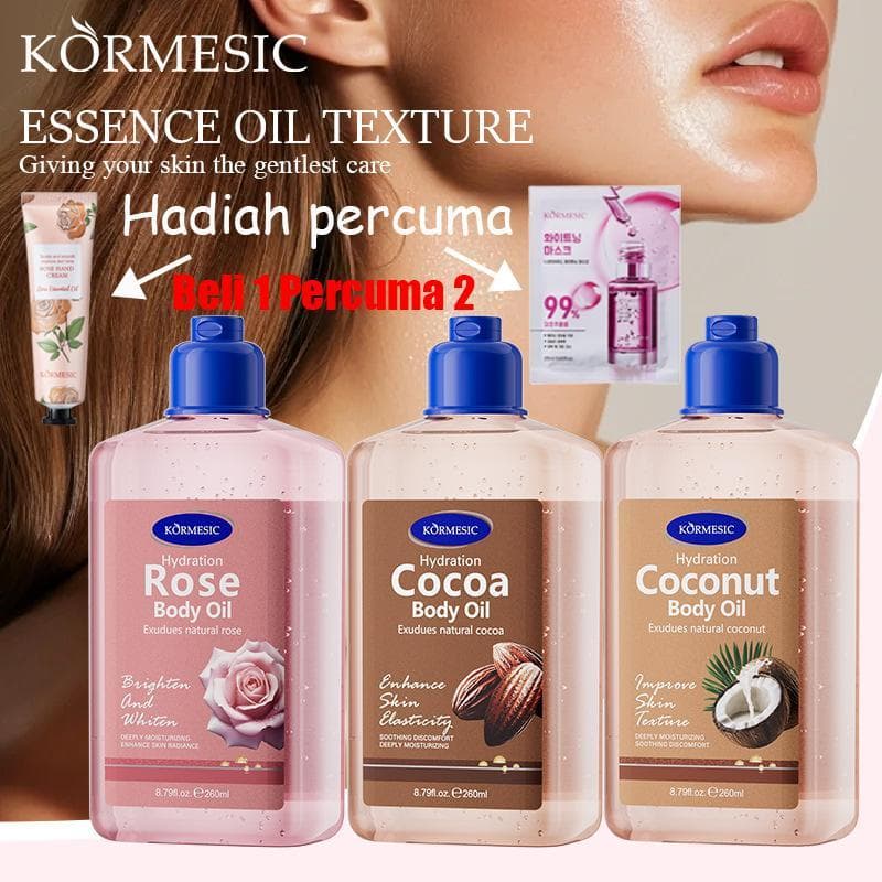 [COMPRE 1 LEVE 2][Produto Oficial] Óleo de Massagem Corporal de Coco KORMESIC, 260ml, Óleo de Cuidado para a Pele de Coc